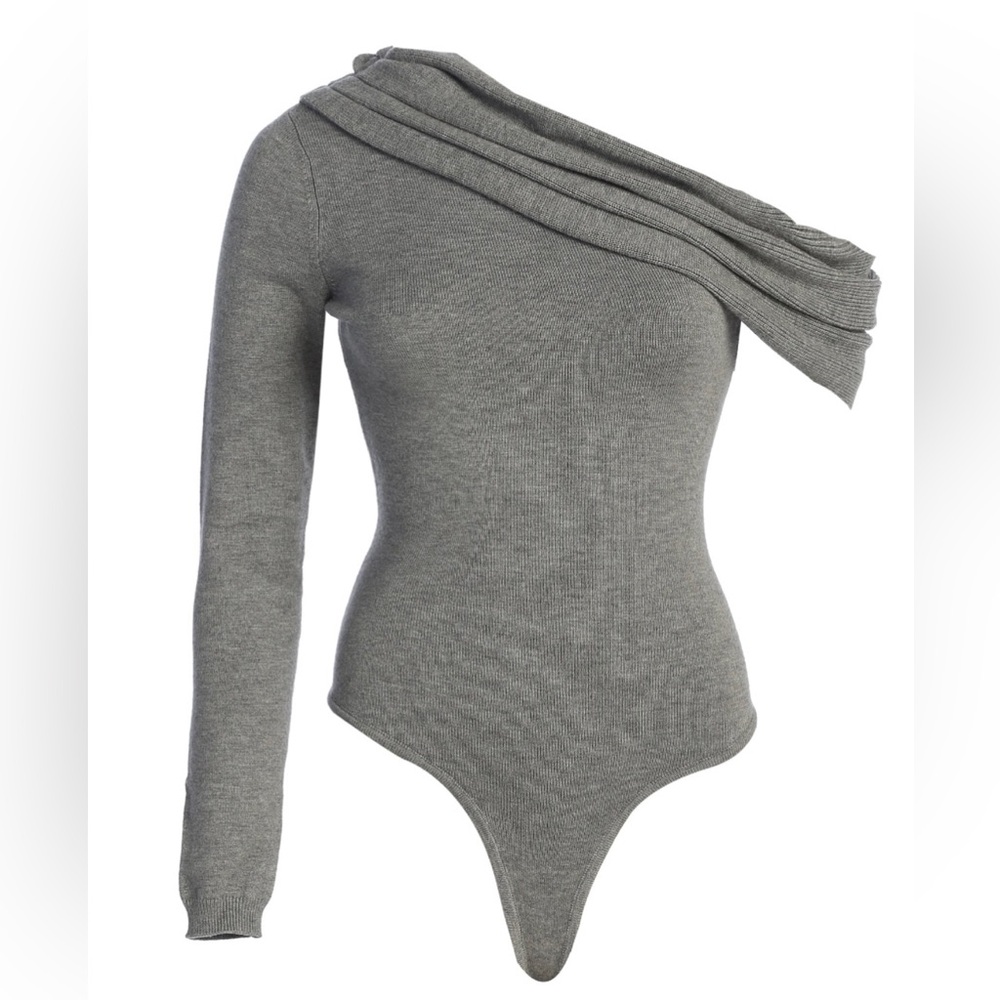 JLUXLABEL new gray bodysuit
